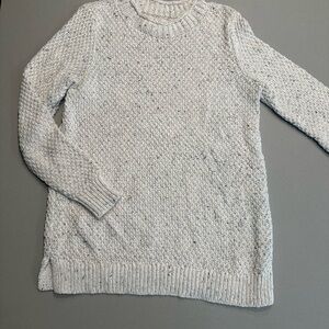 LOFT Textured Cream Knit Sweater